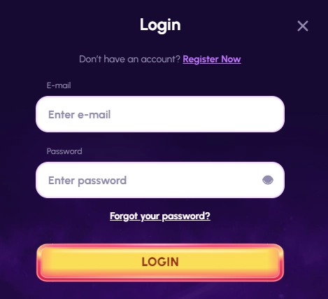 Enter your email and password