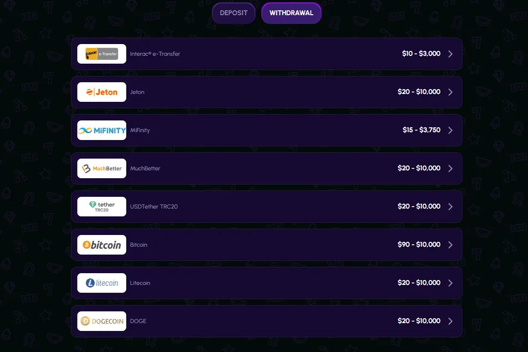 NovaJackpot withdrawal